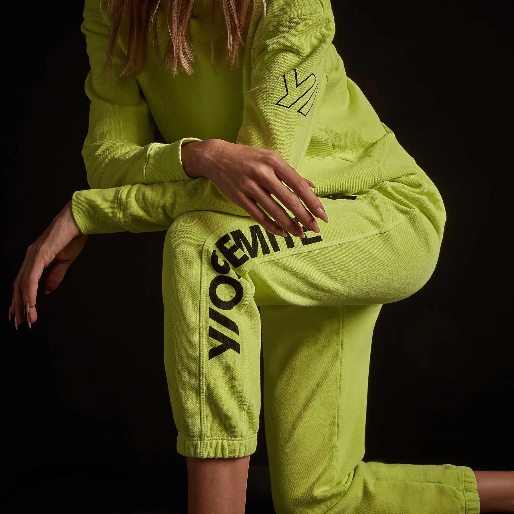 French Terry Sweatpant - Bright Neon/Black