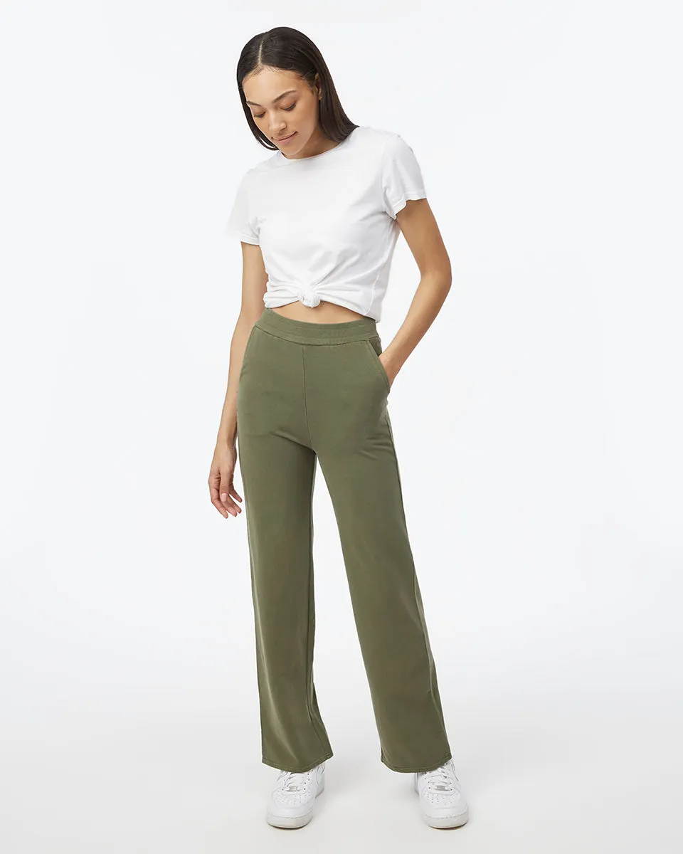 French Terry Wide Leg Sweatpant