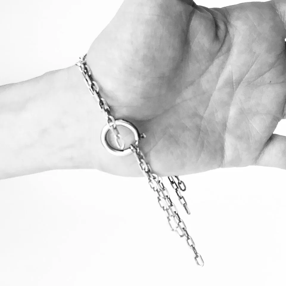 Fringe Silver Chain Bracelet
