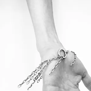 Fringe Silver Chain Bracelet
