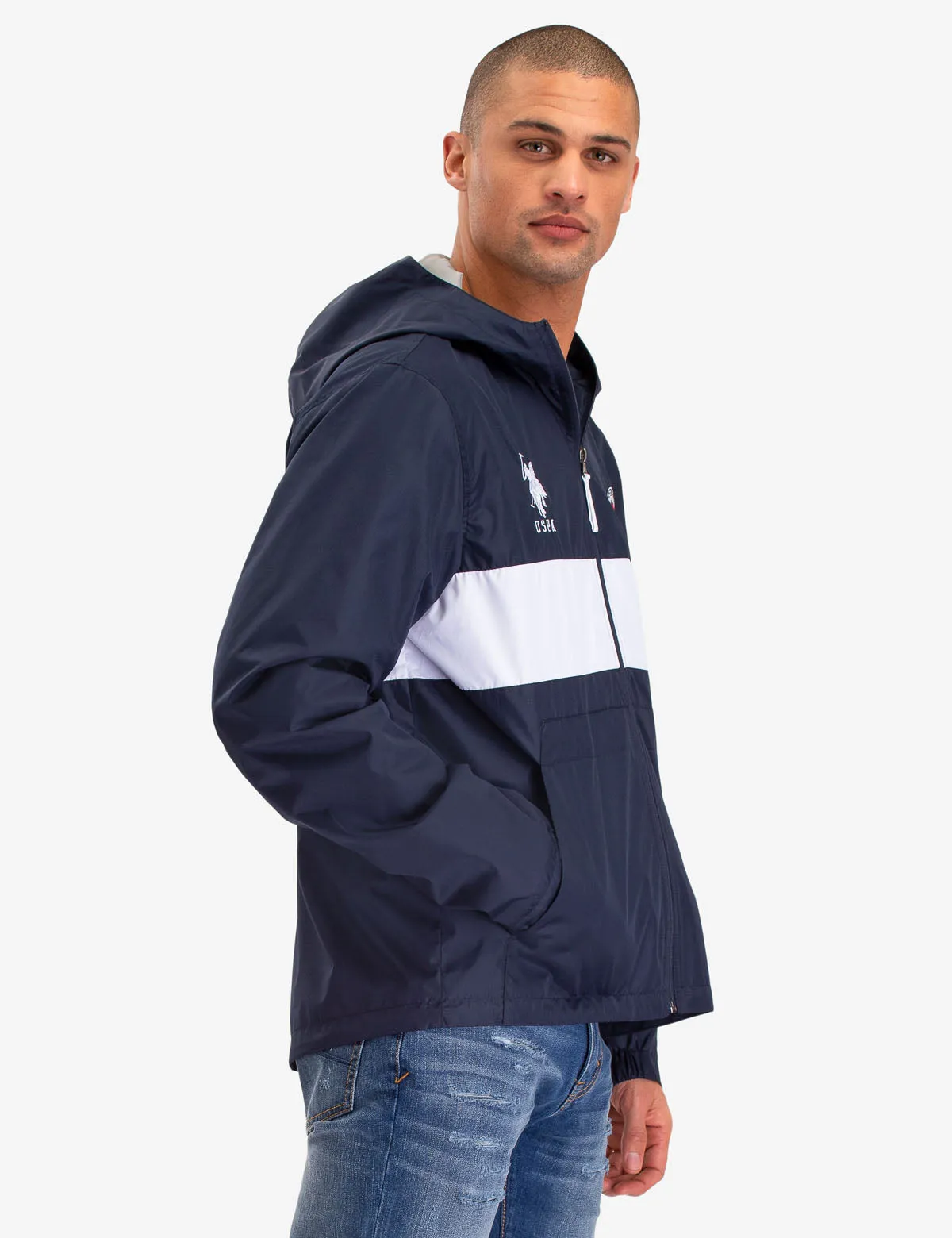 FULL ZIP COLORBLOCK WINDBREAKER