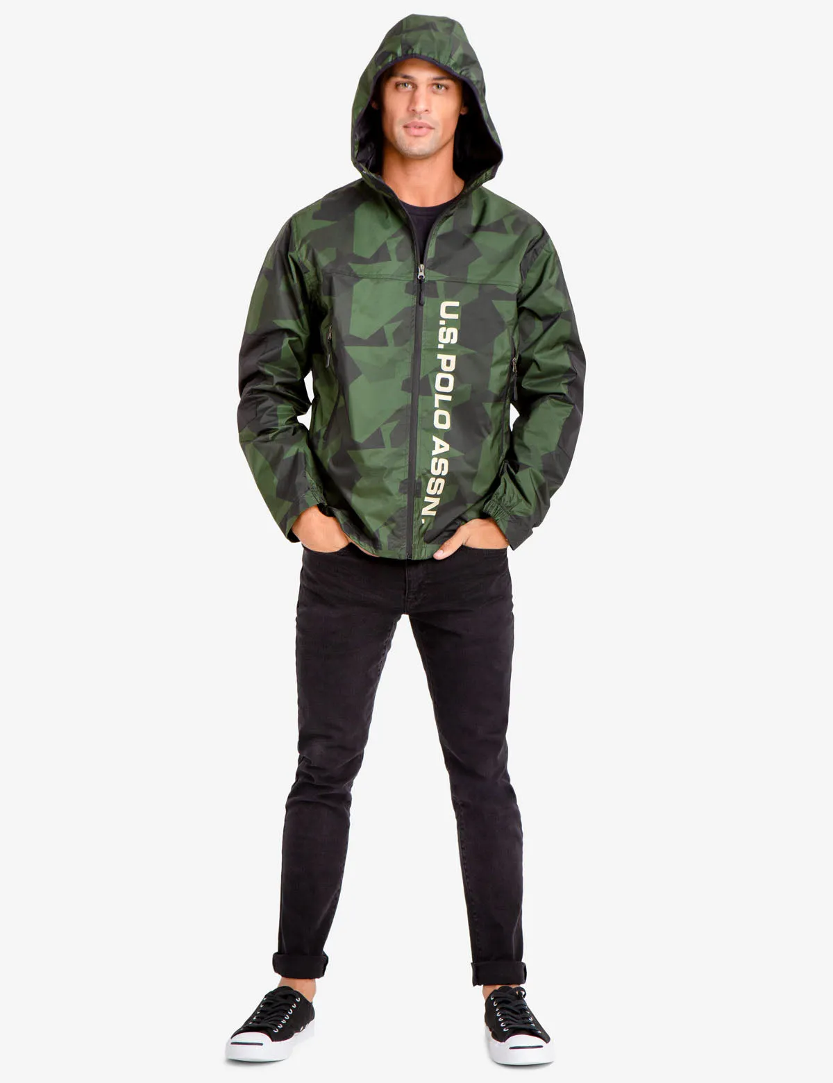 GEOMETRIC CAMO WINDBREAKER
