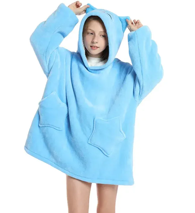 Girl's Colorful Galaxy Themed Tie Dye Hooded Sweater Dress