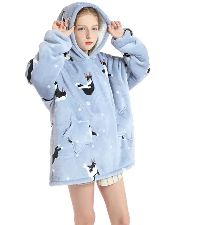 Girl's Colorful Galaxy Themed Tie Dye Hooded Sweater Dress