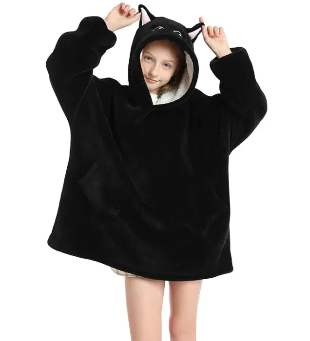 Girl's Colorful Galaxy Themed Tie Dye Hooded Sweater Dress