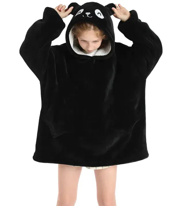 Girl's Colorful Galaxy Themed Tie Dye Hooded Sweater Dress