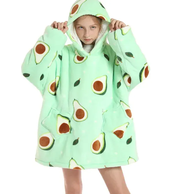 Girl's Colorful Galaxy Themed Tie Dye Hooded Sweater Dress