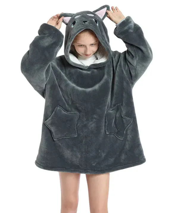 Girl's Colorful Galaxy Themed Tie Dye Hooded Sweater Dress