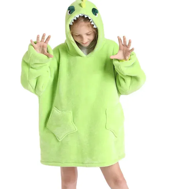 Girl's Colorful Galaxy Themed Tie Dye Hooded Sweater Dress
