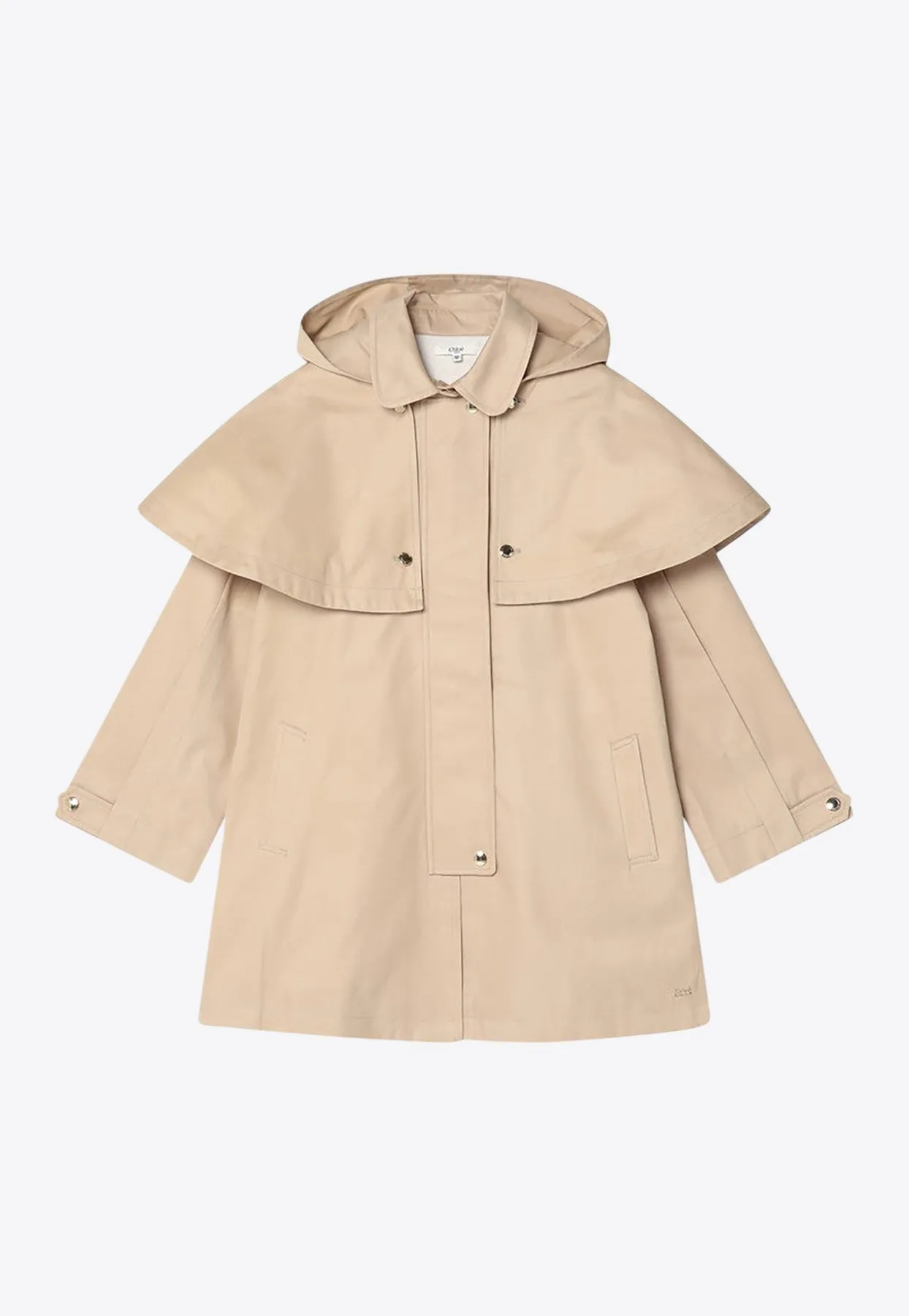 Girls Hooded Trench Coat