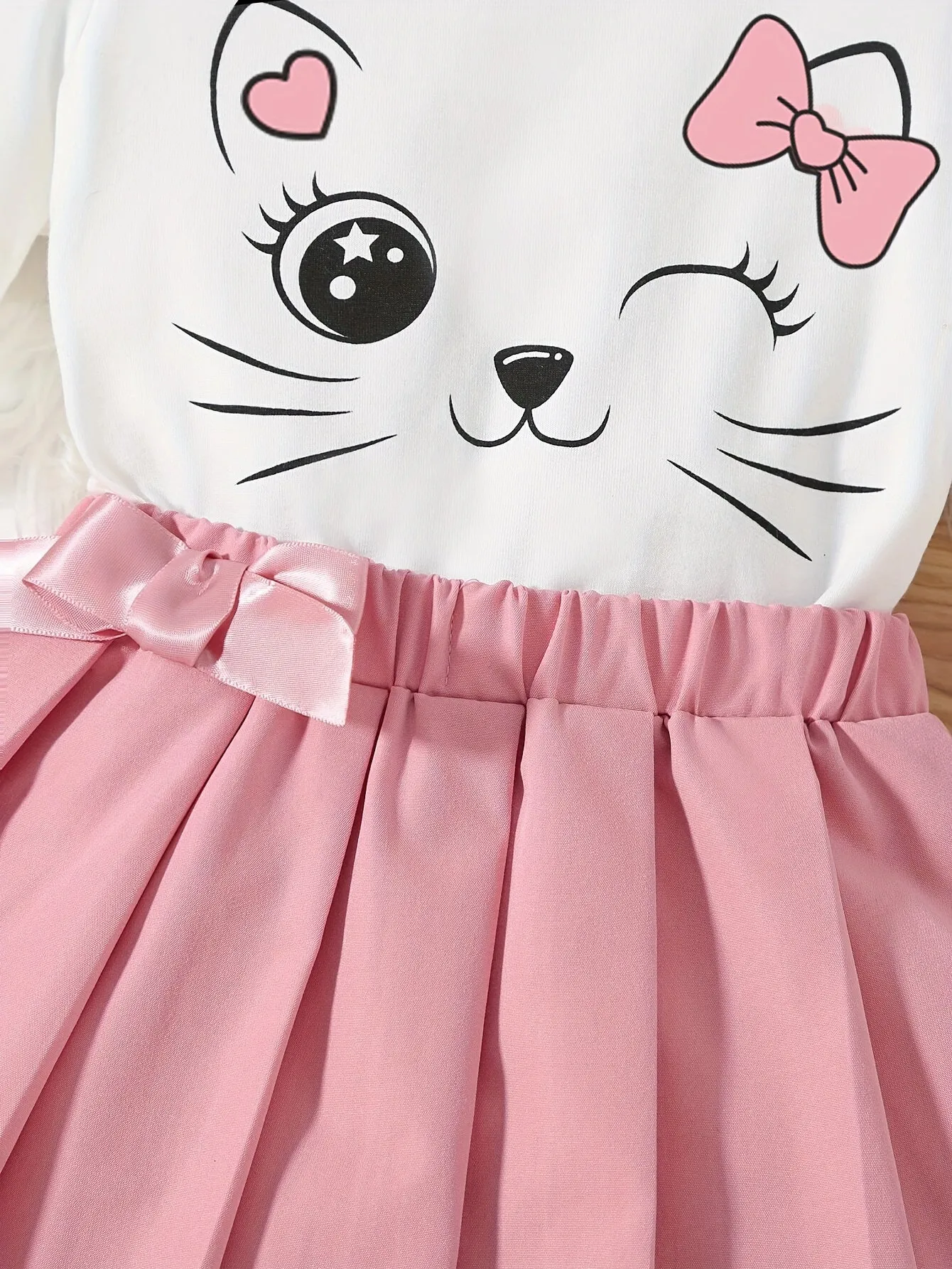 Girls Set, Long Sleeve Short Hoodie Top   Skirt, FS