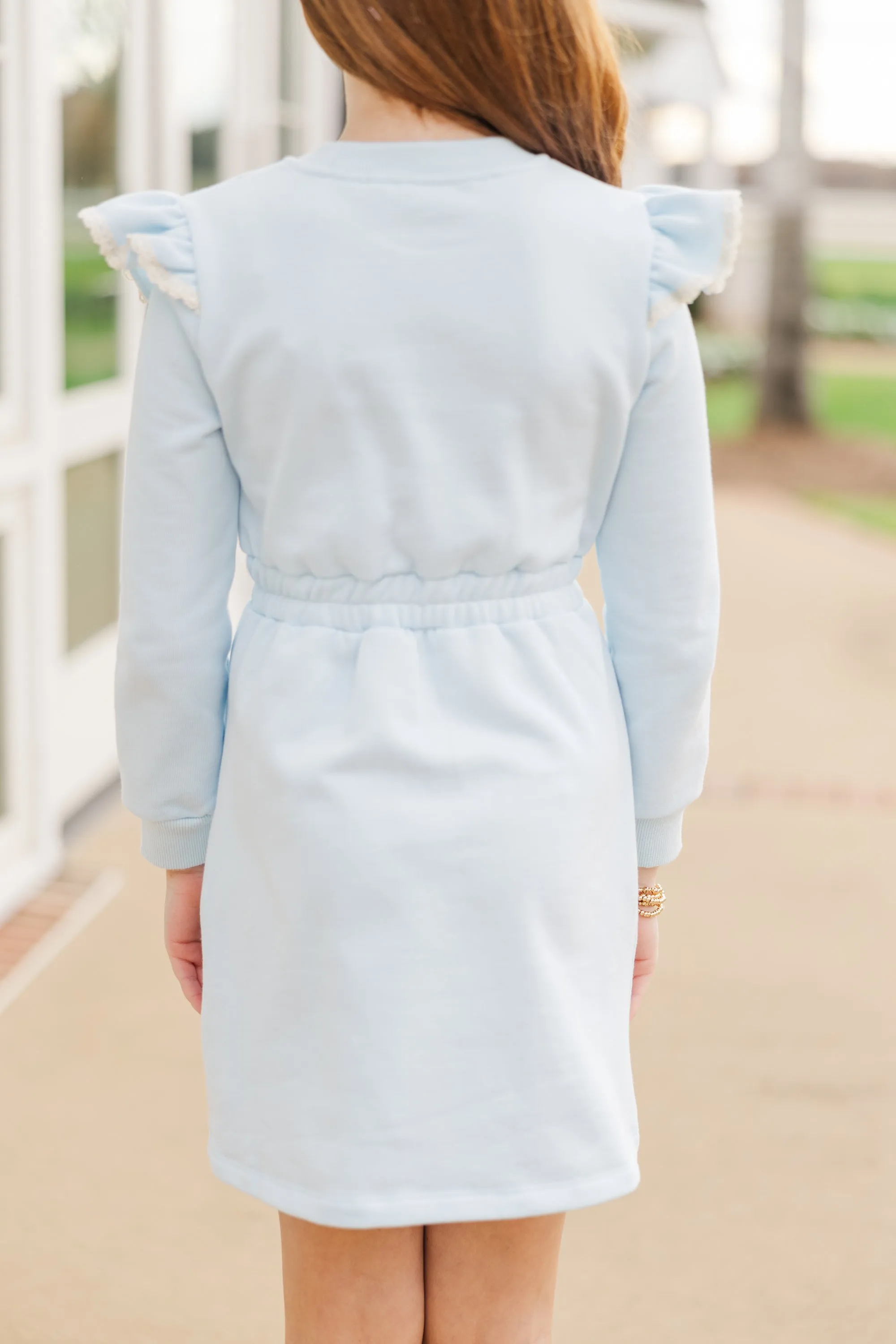 Girls: The Jen Light Blue Sweatshirt Dress