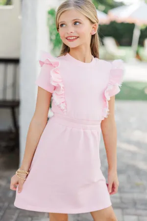 Girls: The Maisie Pink Sweatshirt Dress