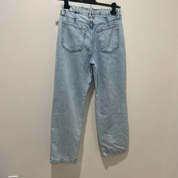 Good American Good Girlfriend Ripped Side Hem Jeans