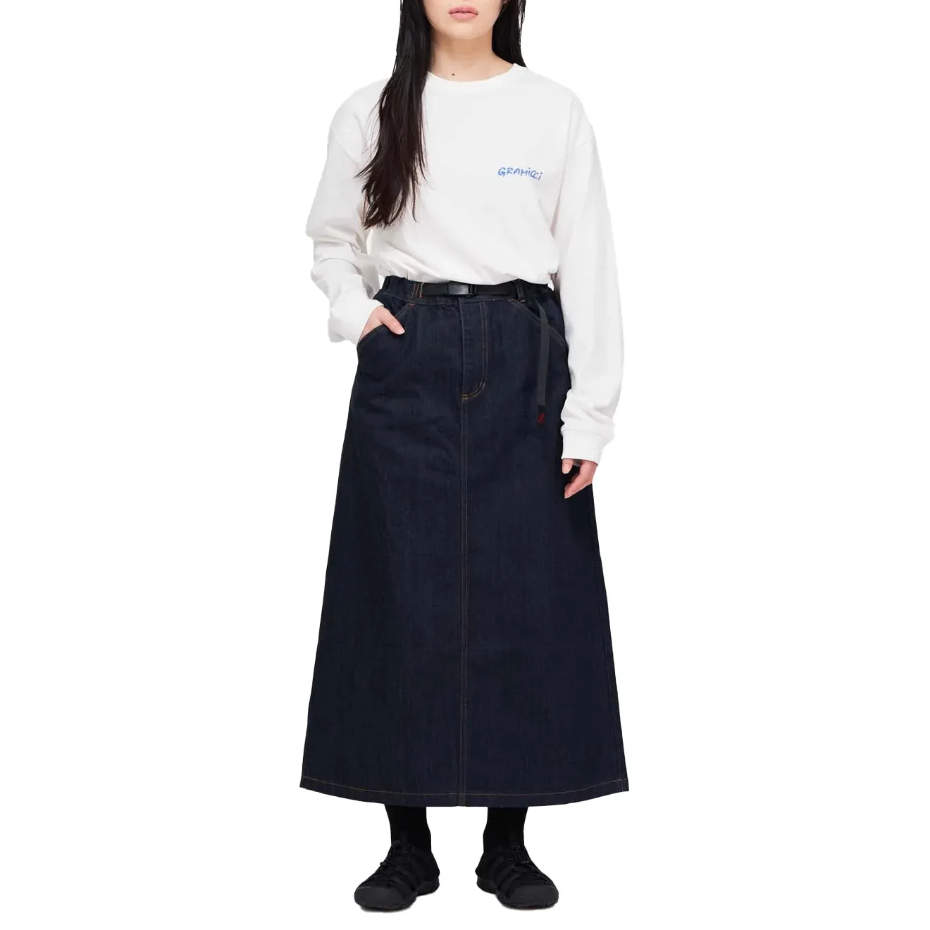 Gramicci Womens Japanese Denim Skirt Indigo