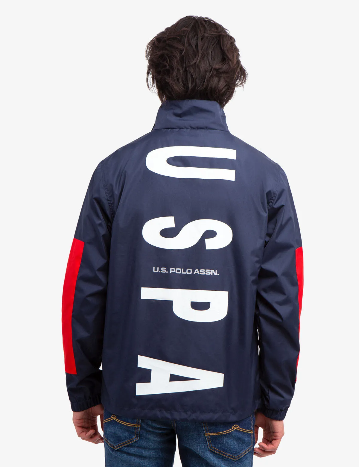GRAPHIC PULLOVER WINDBREAKER JACKET