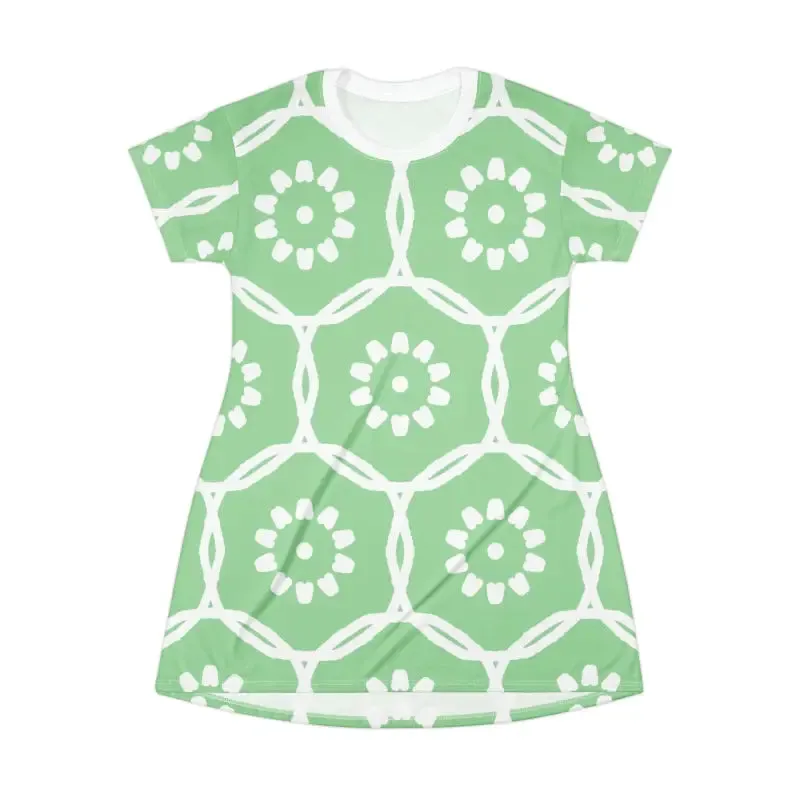 Green Floral Shirt Dress Making a Bold Entrance
