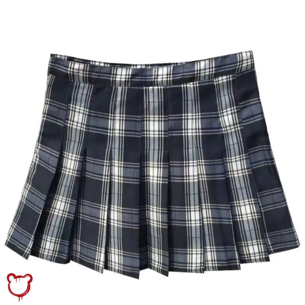 Grey Pleated Skirt
