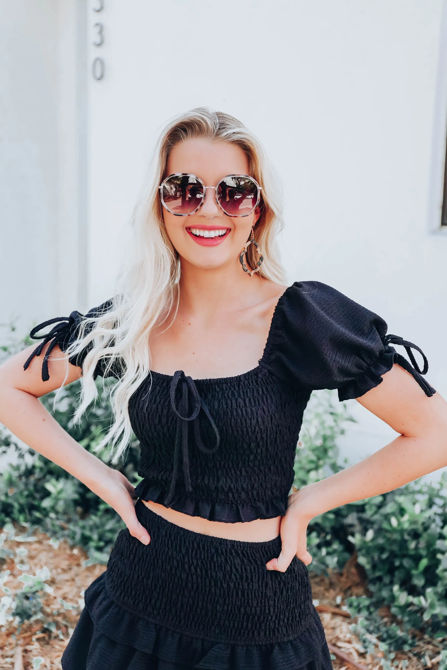 Gwen Smocked Crop Top