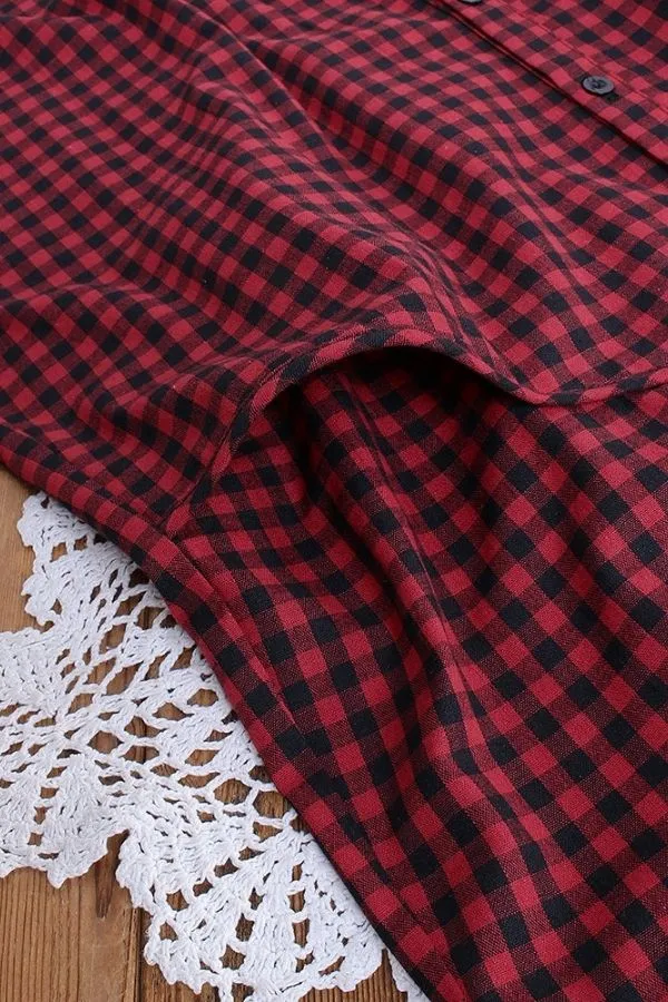 Half Sleeve Shirt Collar Midi Dress