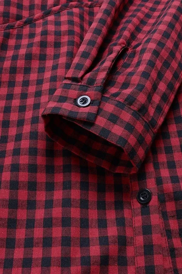 Half Sleeve Shirt Collar Midi Dress
