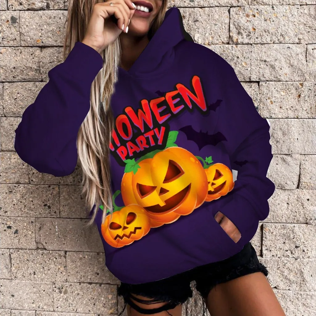 Halloween Hoodies Cool Cartoon Pumpkin 3D Print Pullover Sweatshirt Party Dress For Women And Children Tracksuit Winter Wear