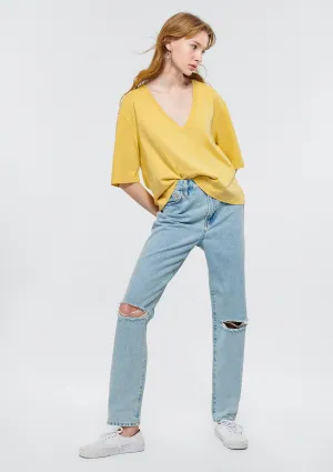 HAPPY Bleach Ripped Jean Pants