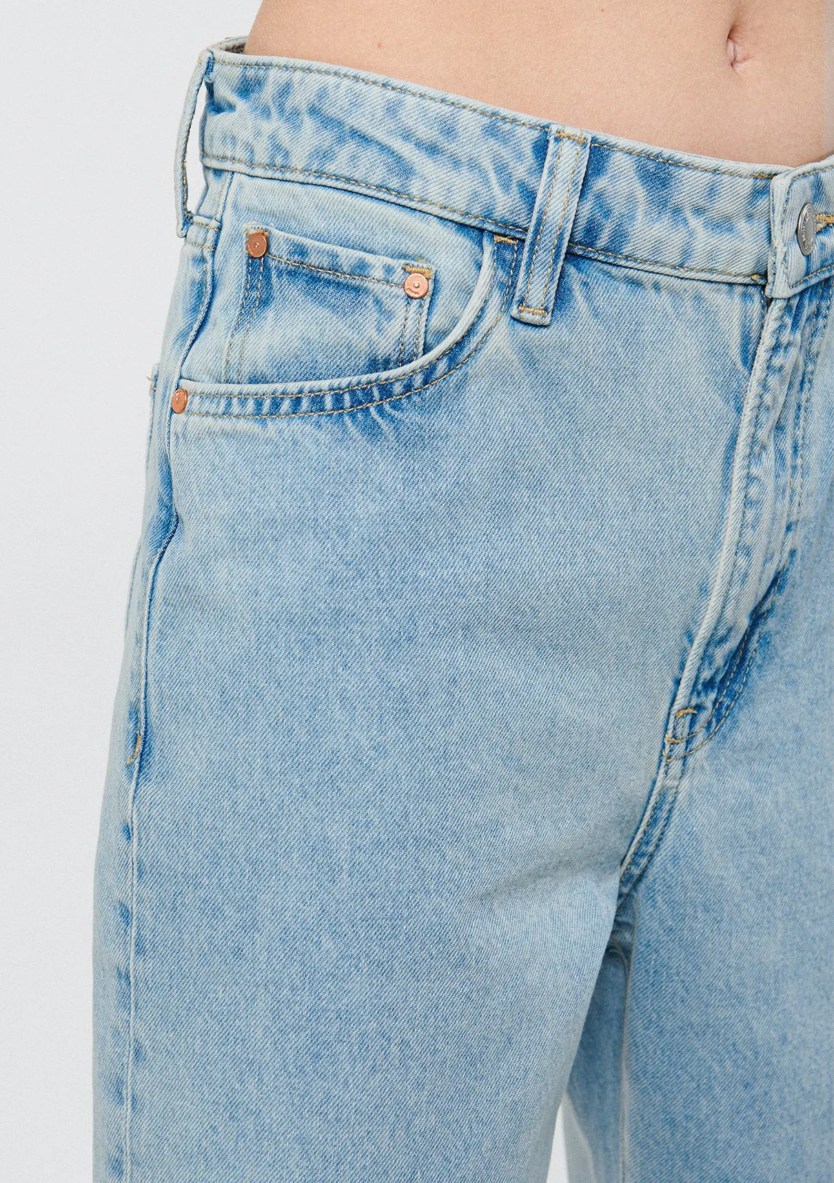 HAPPY Bleach Ripped Jean Pants