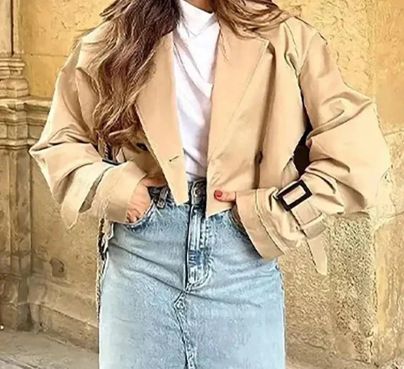 Harlyn - stilvoller cropped Trenchcoat