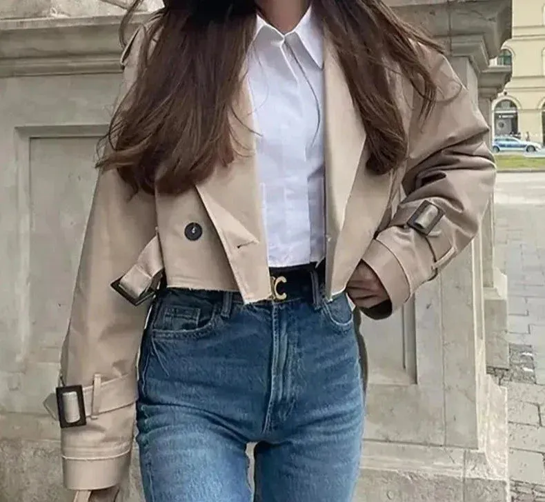Harlyn - stilvoller cropped Trenchcoat