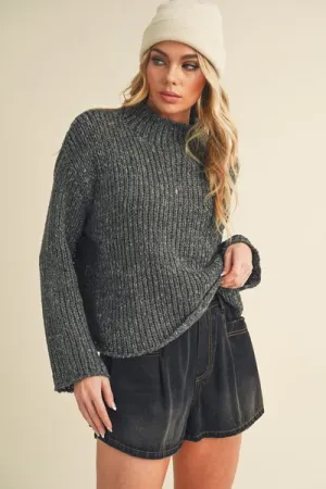 Hazel Blues® |  Aemi   Co Mock Neck Long Sleeve Sweater