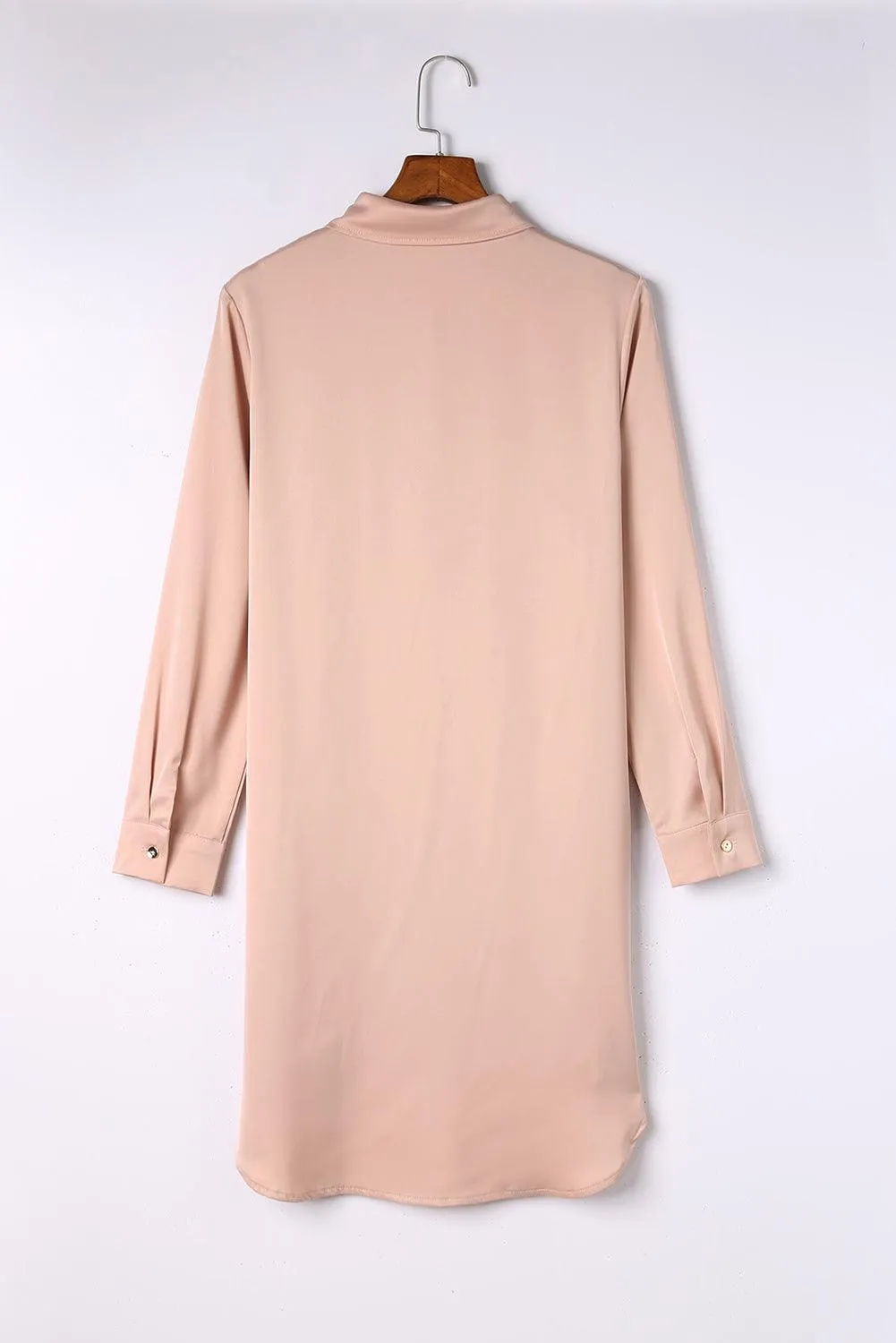 Hazel Blues® |  Sequin Button Front High-Low Shirt Dress