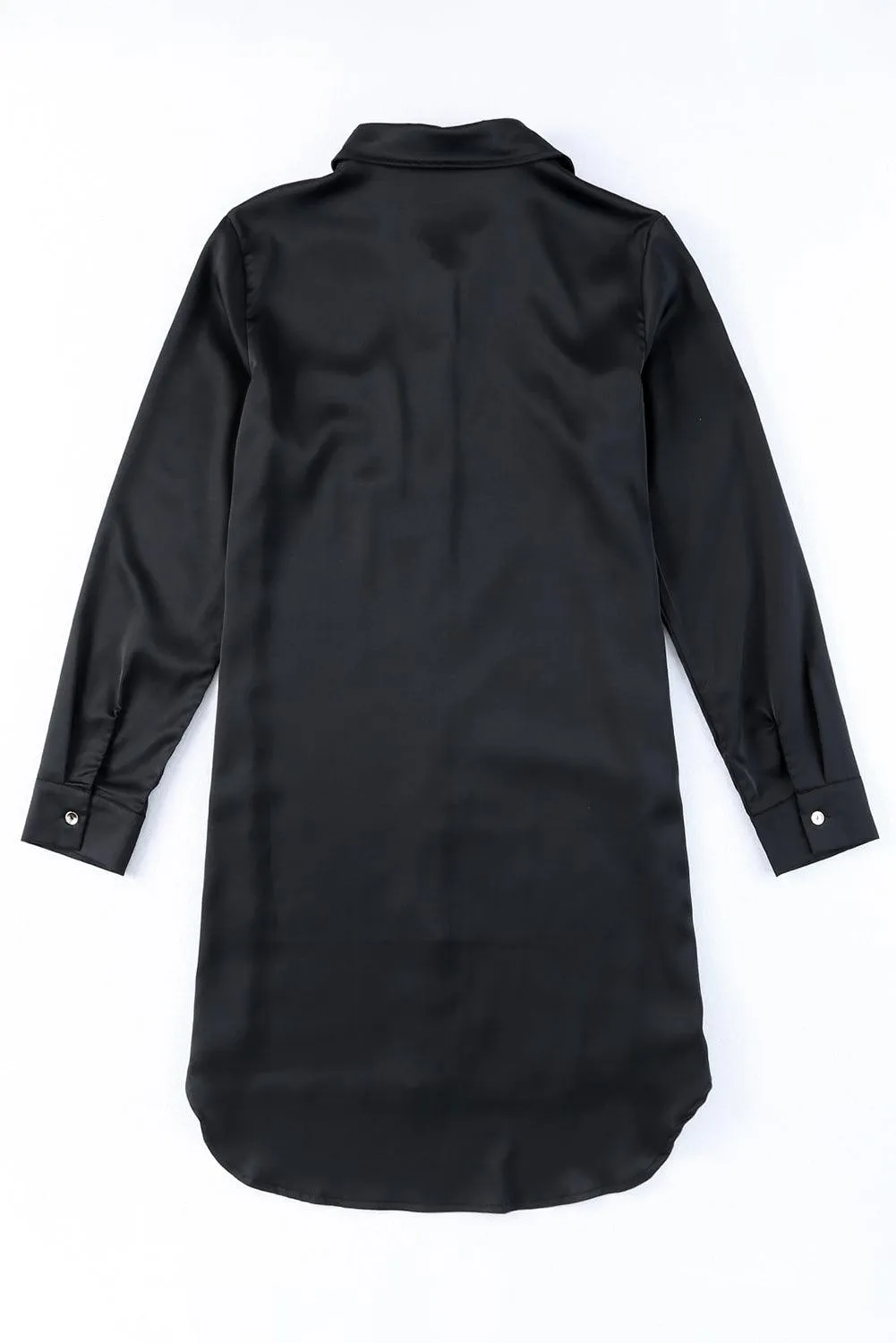 Hazel Blues® |  Sequin Button Front High-Low Shirt Dress