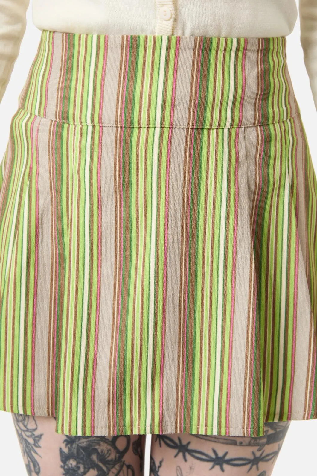 Homily Stripe Cord Skirt