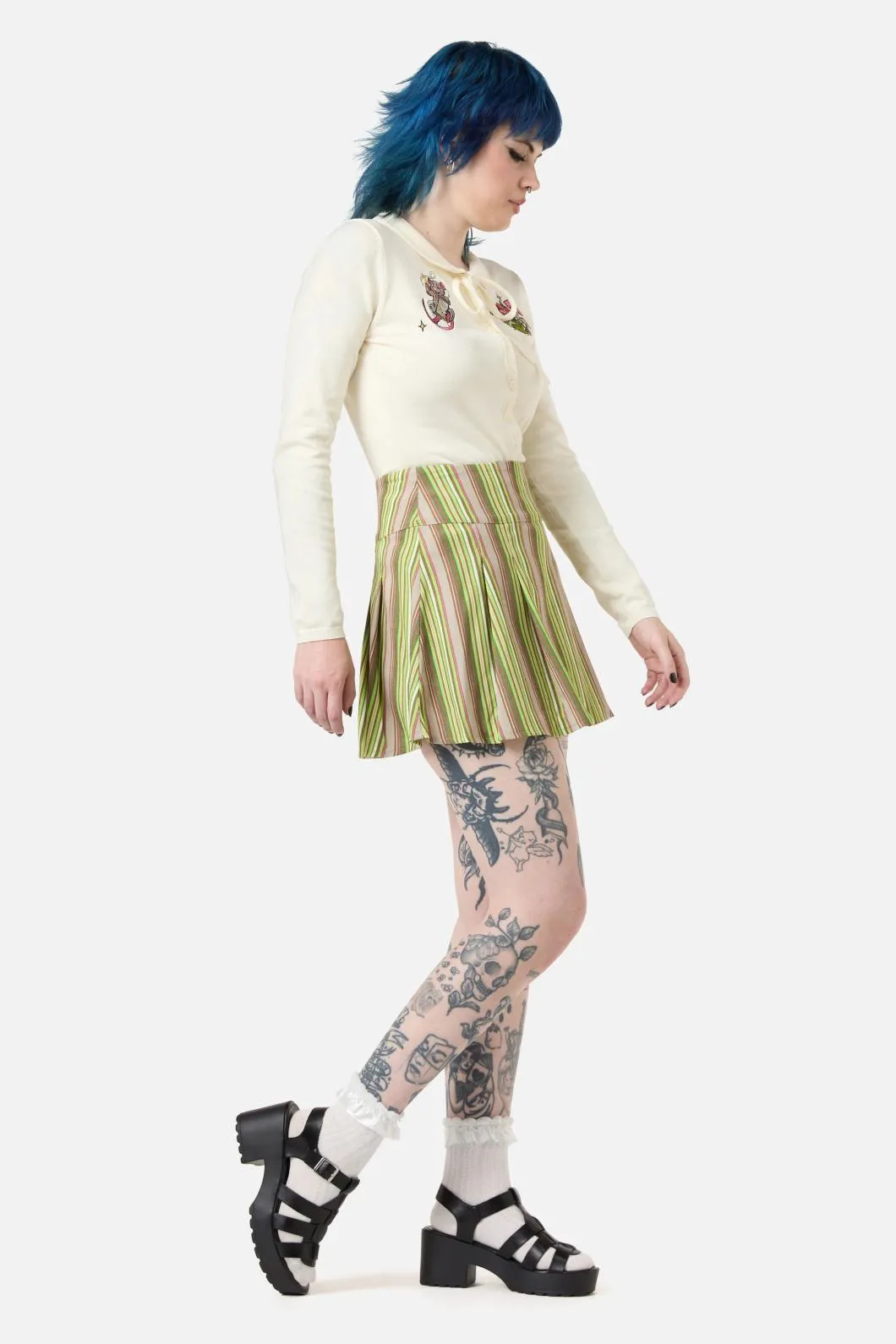 Homily Stripe Cord Skirt