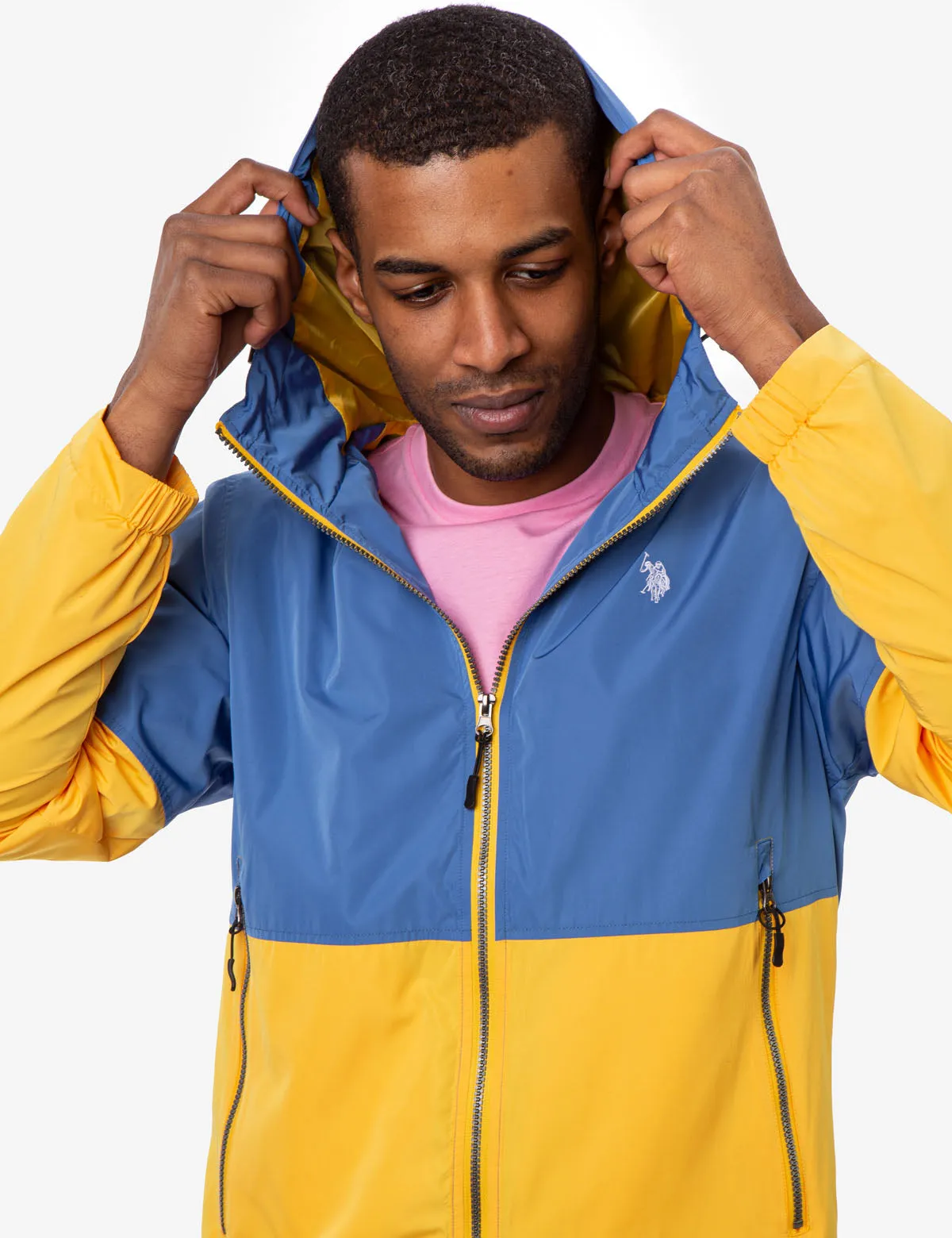HOODED COLORBLOCK WINDBREAKER