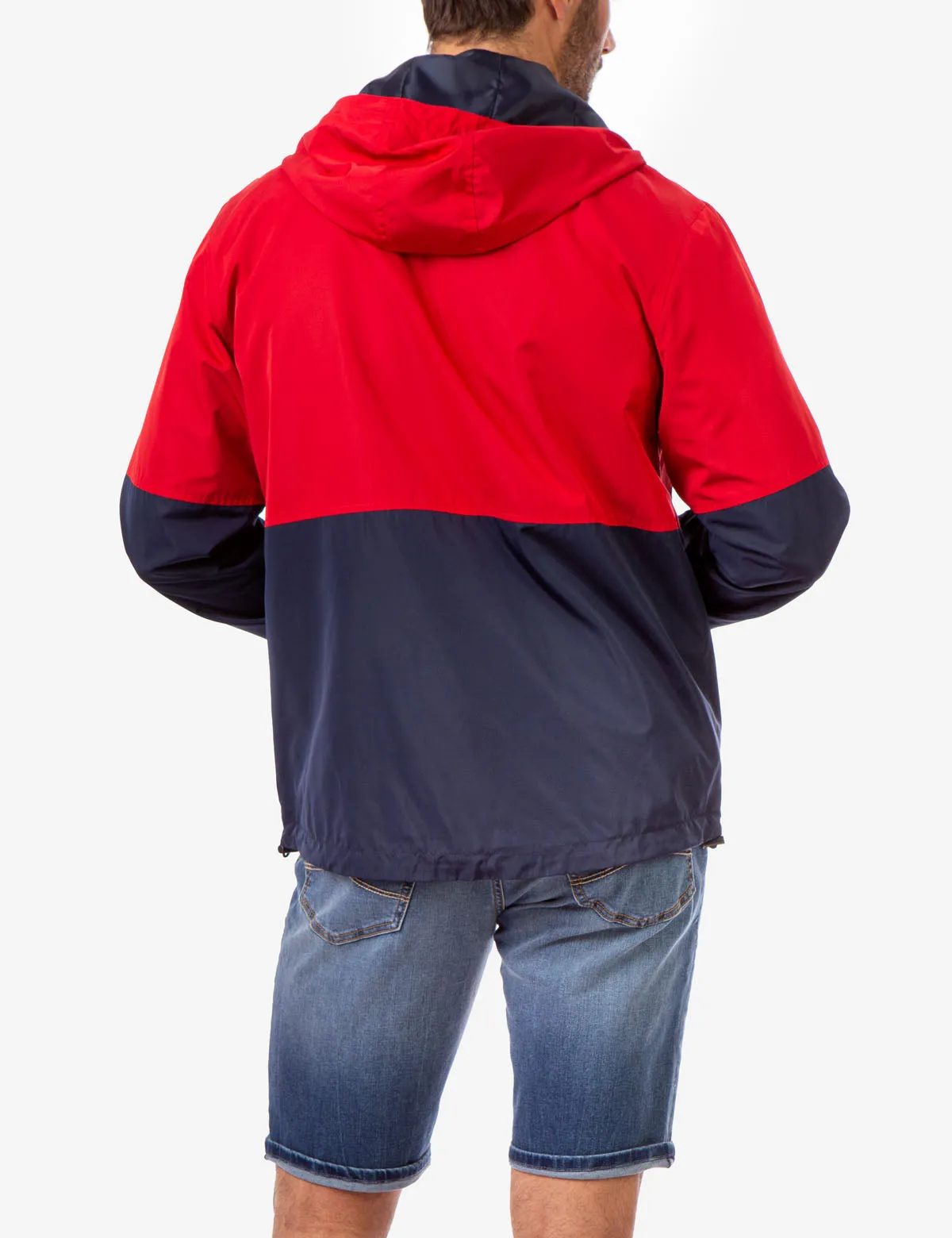 HOODED COLORBLOCK WINDBREAKER