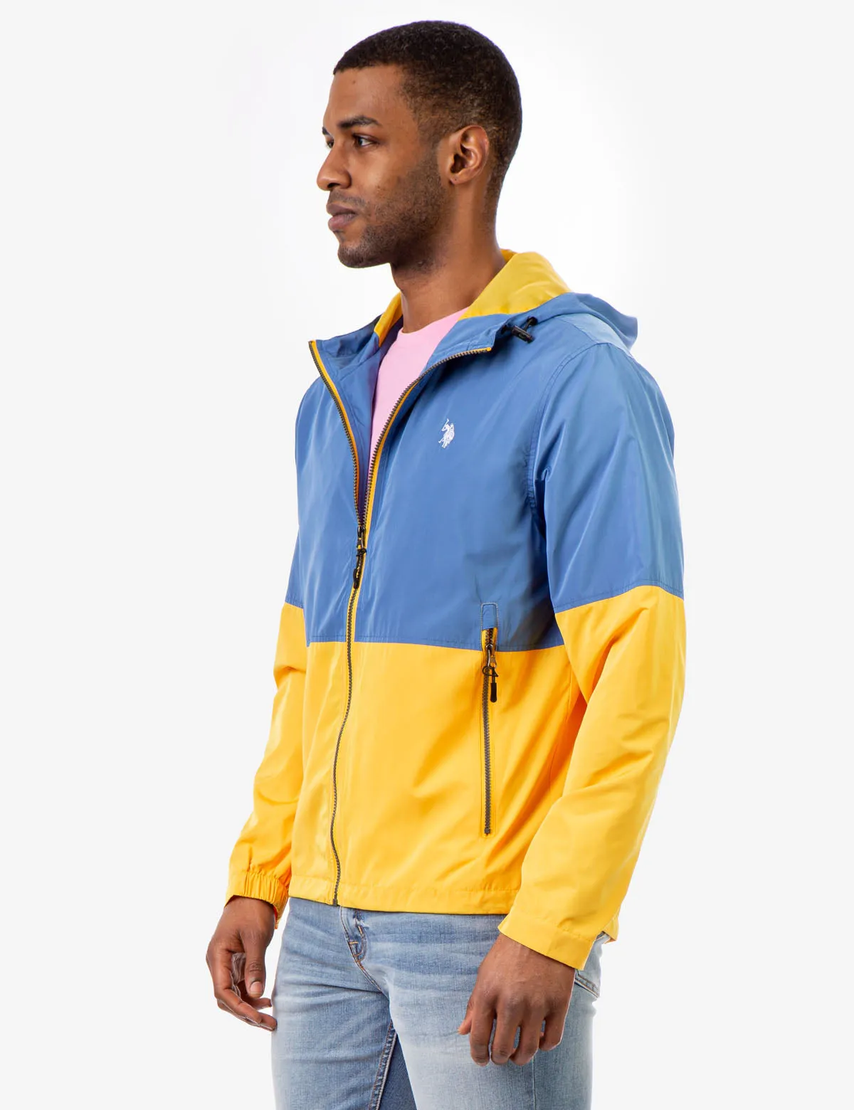 HOODED COLORBLOCK WINDBREAKER