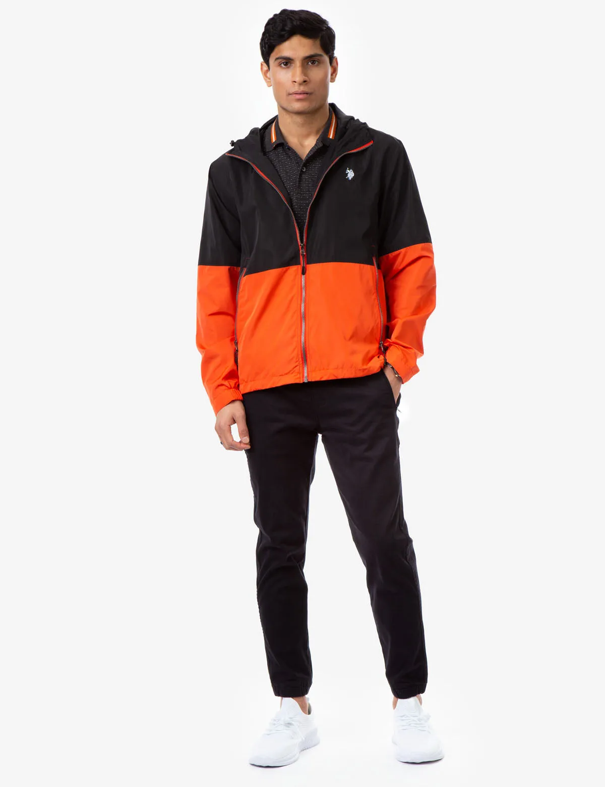 HOODED COLORBLOCK WINDBREAKER