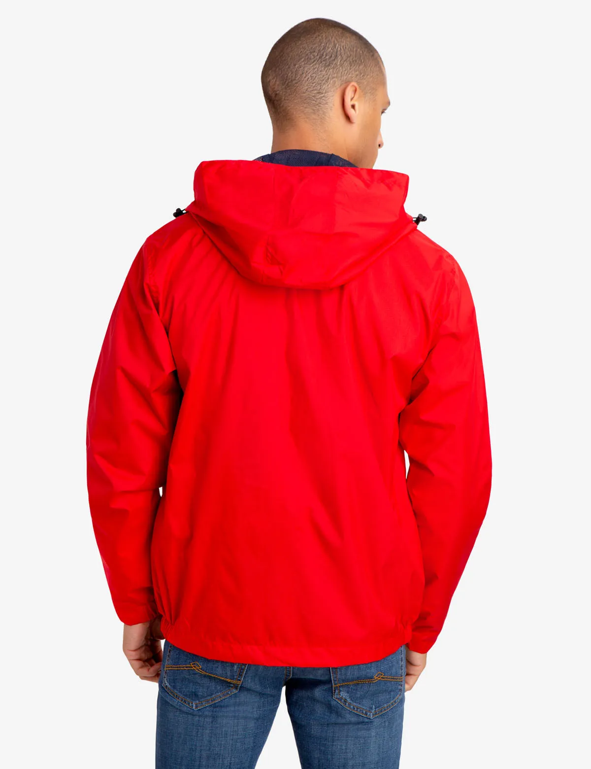 HOODED MESH-LINED WINDBREAKER