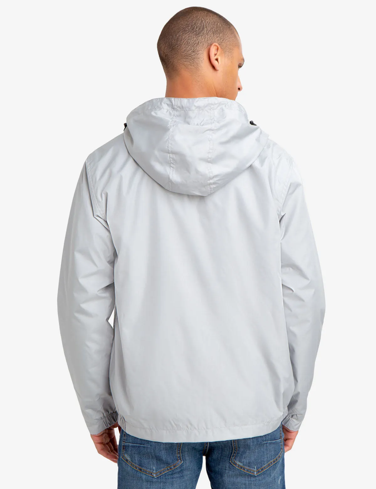 HOODED MESH-LINED WINDBREAKER