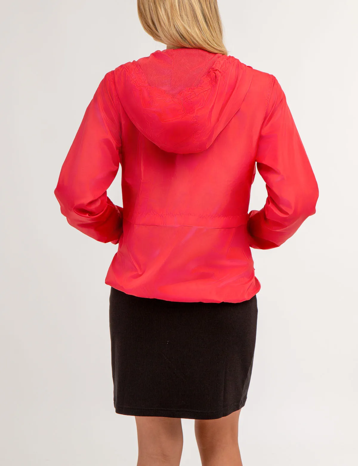 HOODED ZIP FRONT WINDBREAKER