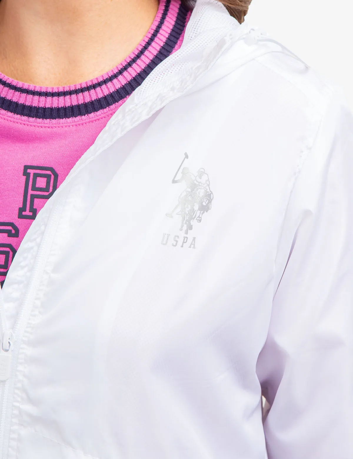 HOODED ZIP FRONT WINDBREAKER