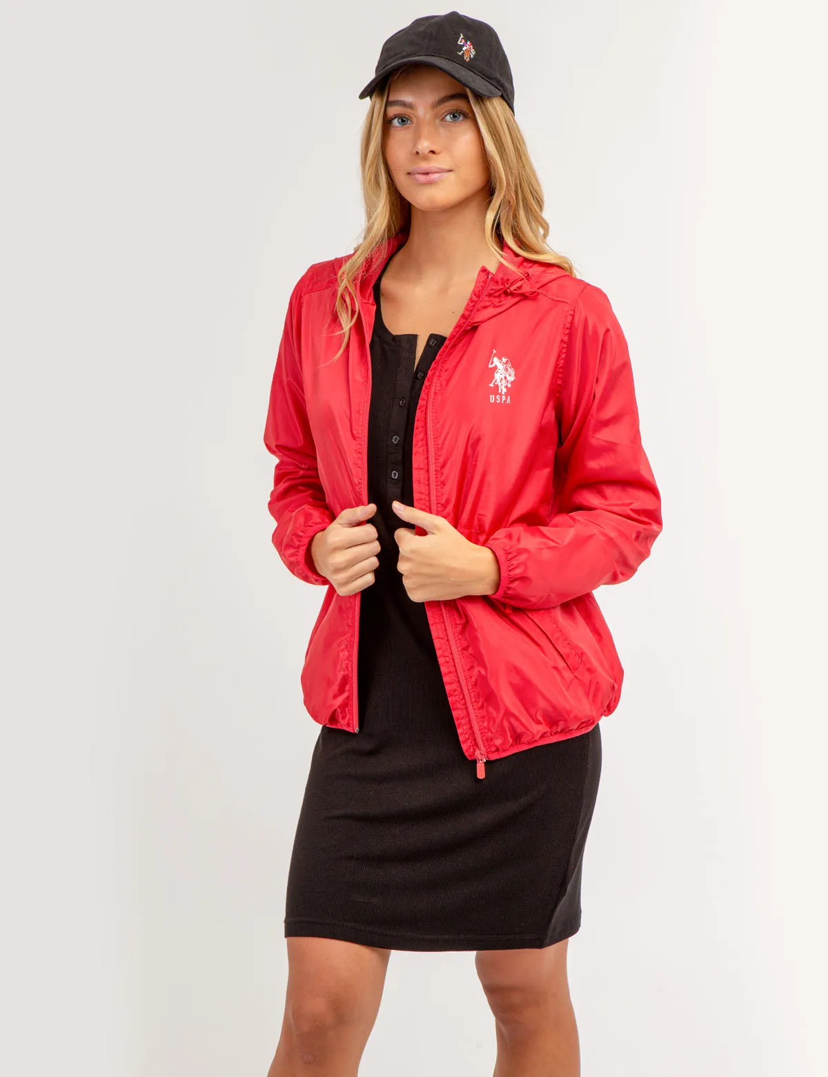 HOODED ZIP FRONT WINDBREAKER