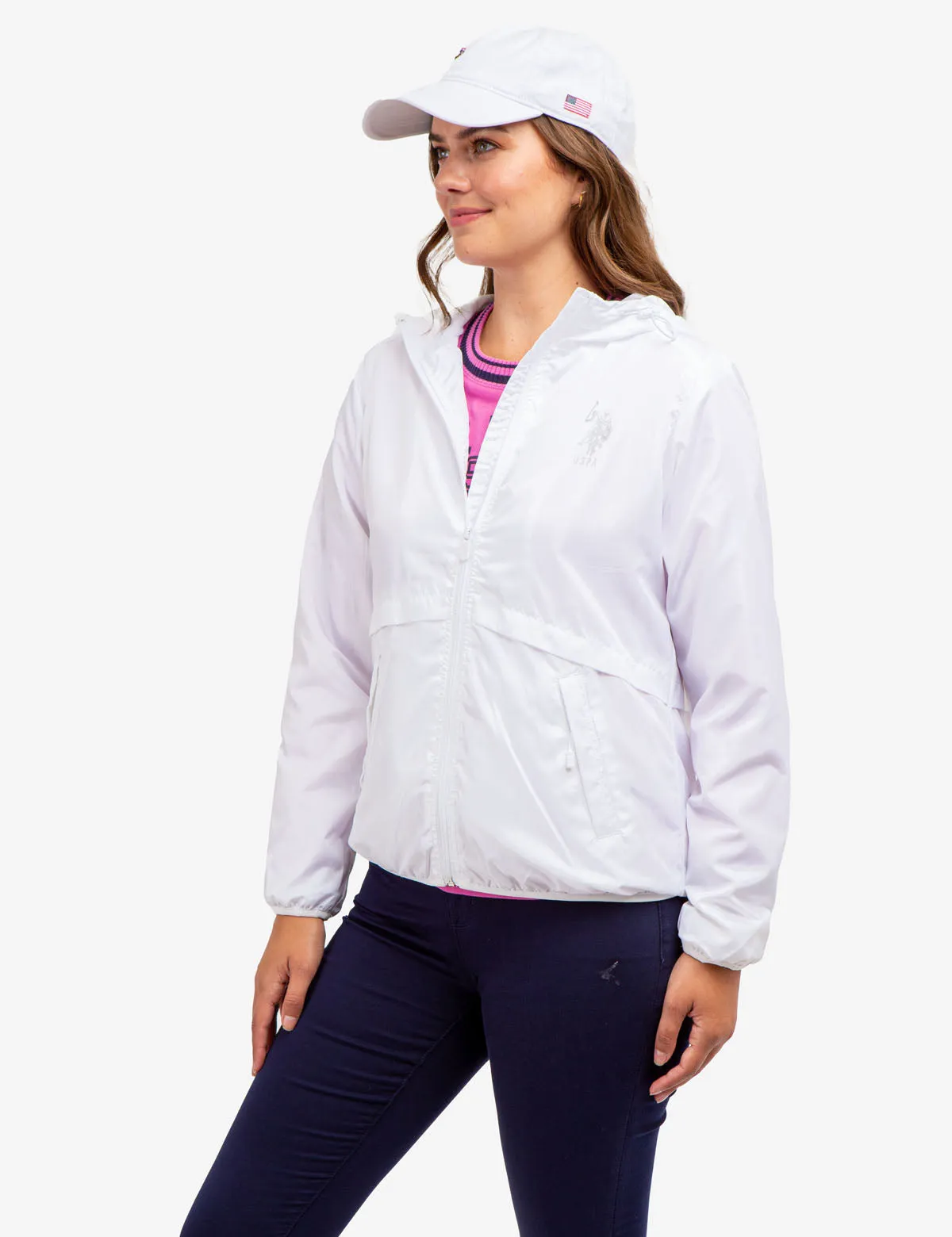 HOODED ZIP FRONT WINDBREAKER