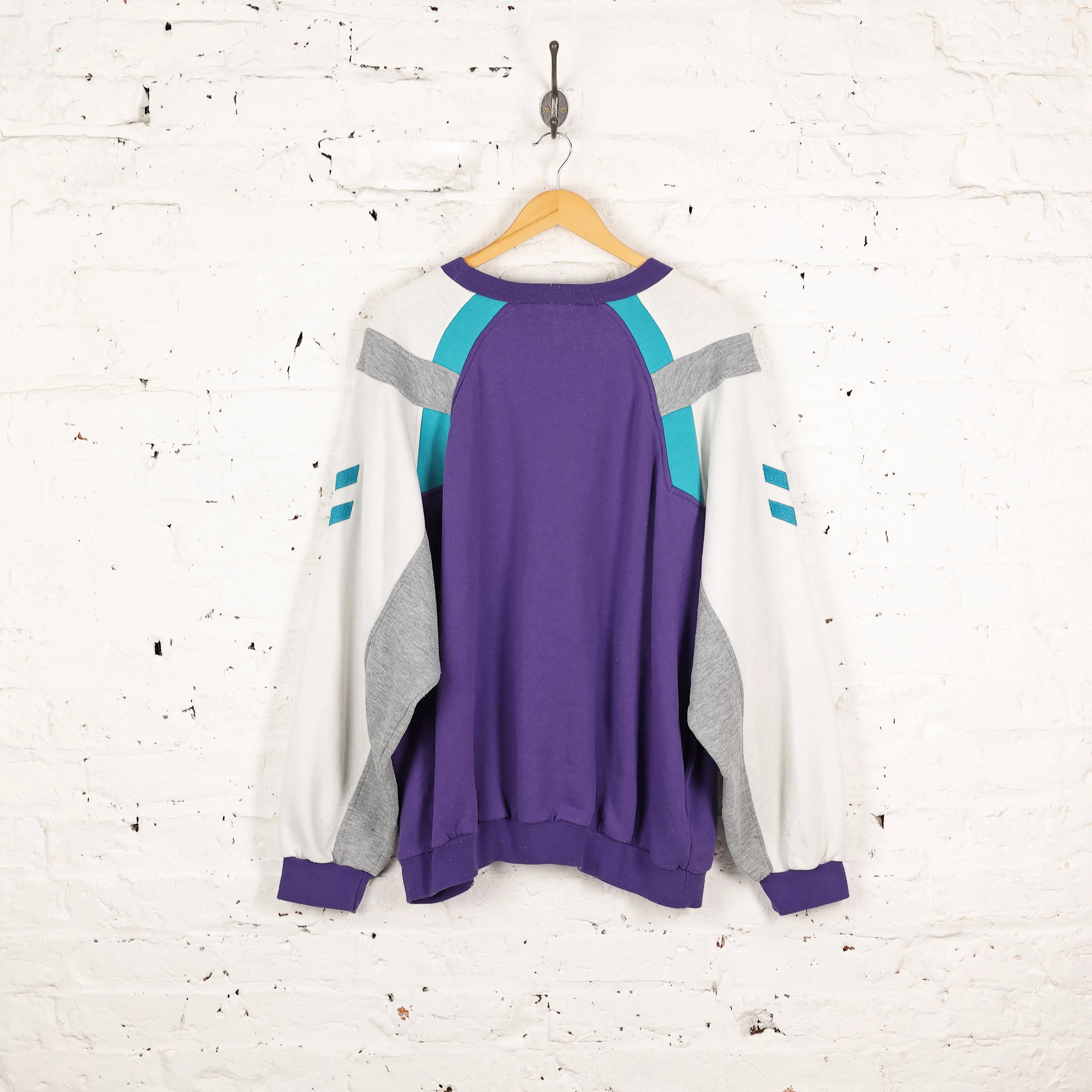 Hummel 90s Full Sweatshirt Sweat Suit Pants - Purple - XL