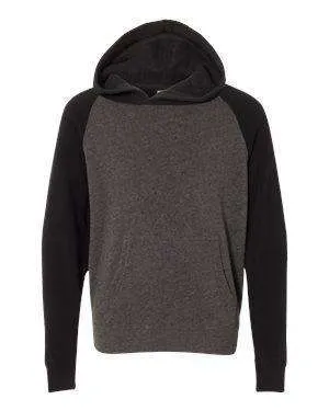 Independent Trading Youth Raglan Hoodie Sweatshirt - PRM15YSB