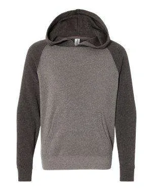 Independent Trading Youth Raglan Hoodie Sweatshirt - PRM15YSB