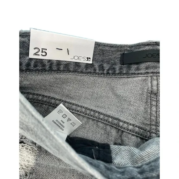 Joe's Jeans Gray Denim Size 25 Shorts Distressed High Rise 3&quot; Length Emmy