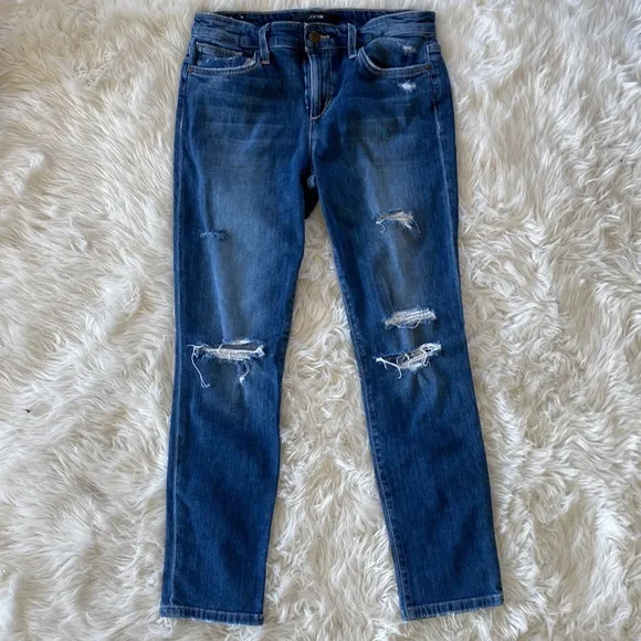 Joe's Jeans The Skinny Rolled Distressed Keagan Ankle Cut